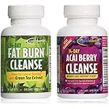 Applied Nutrition 14-Day Acai Berry Cleanse + 14-Day Fat Burn Cleanse, Value Pack 56 tablets per bottle