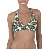 Xhilaration® Floral Halter Swim Top - Blue/ Green