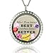 Unique for Grandma Gifts, Perfect Gift for Mom Birthstone Necklace, Floating Charm Locket for Mom Gifts