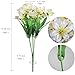 GTidea 2pcs Artificial Silk Mini lily Faux Flowers Bouquet Arrangements Home Kitchen Weeding Party Table Decor White