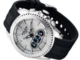 Police - PX12076A - Montre Homme Acier - Quartz Analogique - Chronographe - Bracelet Caoutchouc Noir