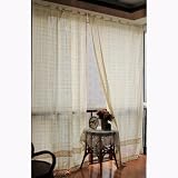 Cutwork&Crochet lace off White large Cotton Curtain Panel-B