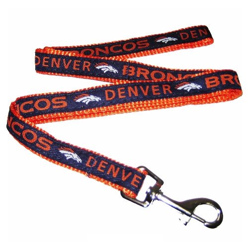 Denver Broncos Navy Blue Woven Team Pet Leash (Small)