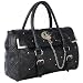 DIA Classic Black Quilted Studded Designer Inspired Satchel Handbag Tote Hobo Bag Purse