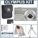 Olympus FE-360 Digital Camera Kit, Silver with 2 GB xD Picture Memory Card, Spare LI-42B Type Lithium-ion Battery, Camera Bag, Table Top Tripod, EZ Digital Photography Guide Card