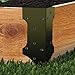 Raised Garden Bed Set of 4 Corner Brackets, Holds up to 2-inch x 12-inch planks