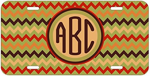 Personalized Monogrammed Chevron Army Camoflauge Car License Plate Auto Tag