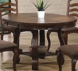 Dining Table with Butterfly Leaf in Medium Brown Oak Finish