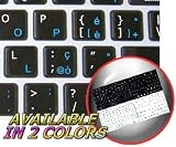 MAC ENGLISH-ITALIAN KEYBOARD STICKERS BLACK BACKGROUND FOR DESKTOP, LAPTOP AND NOTEBOOK