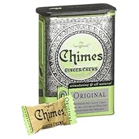 Chimes Original Ginger Chews, 2-Ounce Tins (Pack of 20)