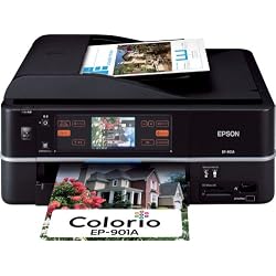EPSON MultiPhoto Colorio有線・無線LAN標準搭載 タッチパネル液晶 フォト複合機 6色染料インク EP-901A
