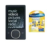 Zune 120GB (Black) Digital Video Mp3, Mp4 MultiMedia Player + Screen Protectors
