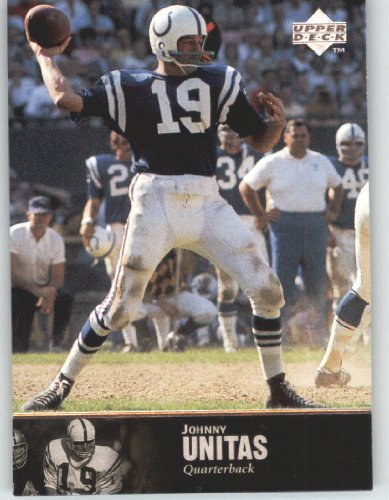 1997 Upper Deck Legends Football Card # 9 Johnny Unitas - Baltimore Colts - NFL Trading Card in Screw Down Case