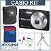 Casio Exilim Zoom EX-Z150 Digital Camera kit, Black with 4 GB SD Memory Card, Table Top Tripod, Camera Case, Professional Lens Cleaning Kit