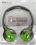 XO Vision IR630G Universal IR Wireless Foldable Headphones - Green