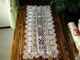 Unique Hand bobbin lace Rectangle Doily/Table runner-16"x35"