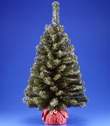 3' Noble Spruce Artificial Christmas Tree In Plaid Bag