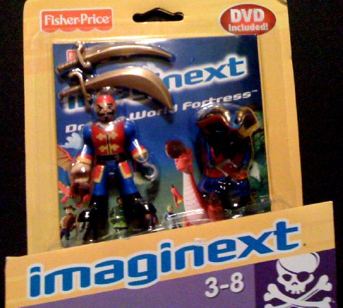 Fisher Price Imaginex Pirates Captain Figure with DVD - Dragon World Fortress