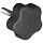 DimcoGray Black Thermoplastic 5 Lobe Fluted Soft Feel Knob Female, Brass Insert: 3/8-16" Thread x 1-1/2" Depth, 2-3/8" Diameter x 1-5/8" Height x 3/4" Hub Dia x 11/16" Hub Length (Pack of 5)