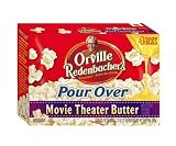 Orville Redenbacher's Gourmet Microwavable Popcorn, Pour Over Movie Theater Butter, 4-Count Boxes (Pack of 6)