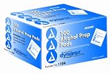 Dynarex Alcohol Prep Pad, Medium, 100 Count (Pack of 20)