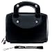 Executive Faux Black Leahter with Handle Carrying POUCH CASE Cover Sleeve For Kindle DX Wireless Reading Device + Includes a Determination Hand Strap
