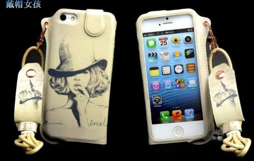 Thinkcase Carryberry 5 5S 5C Pattern Flower Leather phone case neck hanging wear strap rope cover for iphone 5C 5S DF10#