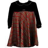 Petit Ami Toddler Girls Holiday Red Plaid Dress
