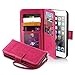 iPhone 6 Case, iPhone 6 Wallet Case (4.7 inch), BENTOBEN Multi-Card Wallet Case Flip Folio PU Leather Wallet Bumper Case Hard Shell Skin Protective Cover for iPhone 6 4.7 inch -Rose