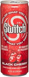 The Switch Carbonated Juice, Black Cherry, 8-Ounce Cans (Pack of 24)