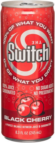 The Switch Carbonated Juice, Black Cherry, 8.3-Ounce Cans (Pack of 24)