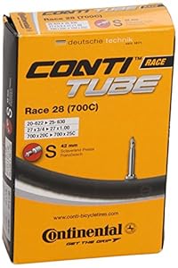 Continental 42mm Presta Valve Tube, Black, 700 x 20-25cc