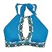 Becca by Rebecca Virtue Sweet Indulgence Banded Halter Top - Aquamarine - M
