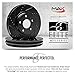 Max KT002281 [ELITE SERIES] Front Performance Slotted & Cross Drilled Rotors and Ceramic Pads Combo Brake Kit (F: 260mm)