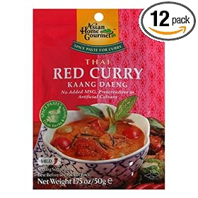 Asian Home Gourmet Thai Red Curry Mix, 1.75-Ounce Pouch (Pack of 12)