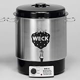 Weck WAT 24A Einkochautomat 1800 Watt mit Hahn, ohne Uhr, Edelstahl, 230 Watt