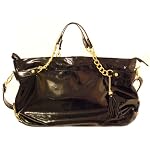 Steve Madden Black Leather Handbag Glossy Satchel or