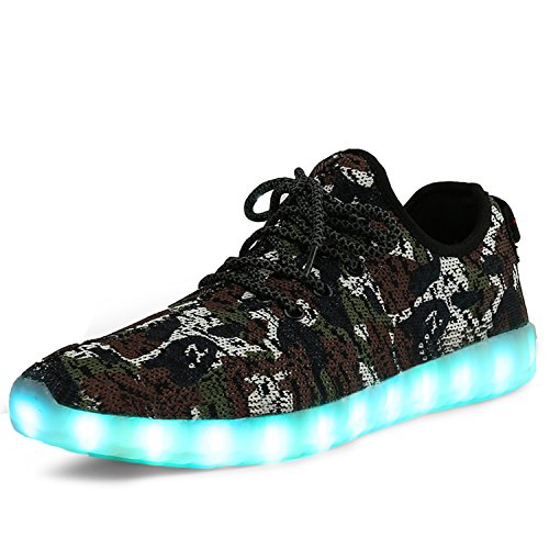 Joansam 7 Colors LED Luminous Unisex Sneakers Men & Women USB Charging Light Colorful Glowing Leisure Flashing Shoes Sport Shoes