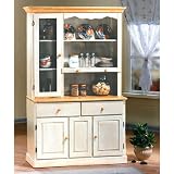 51KoO8lK0SL. SL160  Antique White/Light Oak Buffet w/ Hutch by World Imports