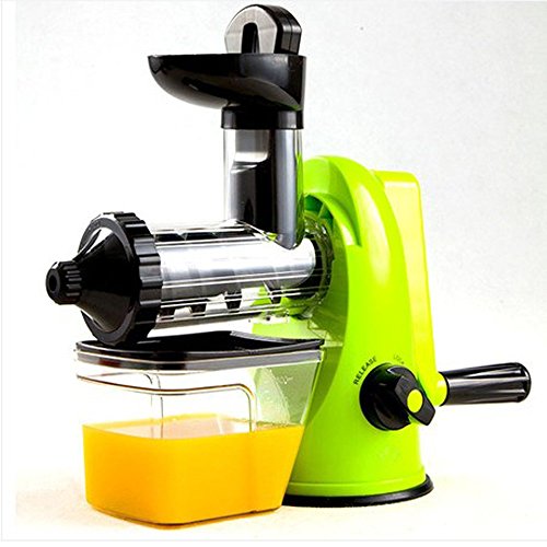 Slow Manual Juicer with Masticating Action for Wheatgrass, Fruit &amp; Vegetable Juices (Green)
