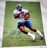 Hakeem Nicks Autographed New York Giants 8x10 Photo W/PROOF, Picture of Hakeem Signing For, New York Giants, North Carolina Tar Heels