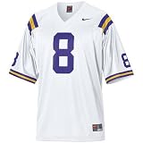 Nike LSU Tigers #8 Youth White Replica Football Jersey