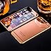 iPhone 6s plus tempered glass screen protector, iPhone 6 plus Front+Back mirror screen protector 【compatible iPhone 6 plus & 6s plus 5.5 inch】【Color mirror tempered glass screen protector】【Rose gold】