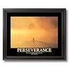 PERSEVERANCE Motivational Boat Rowing Picture Black Framed Art Print