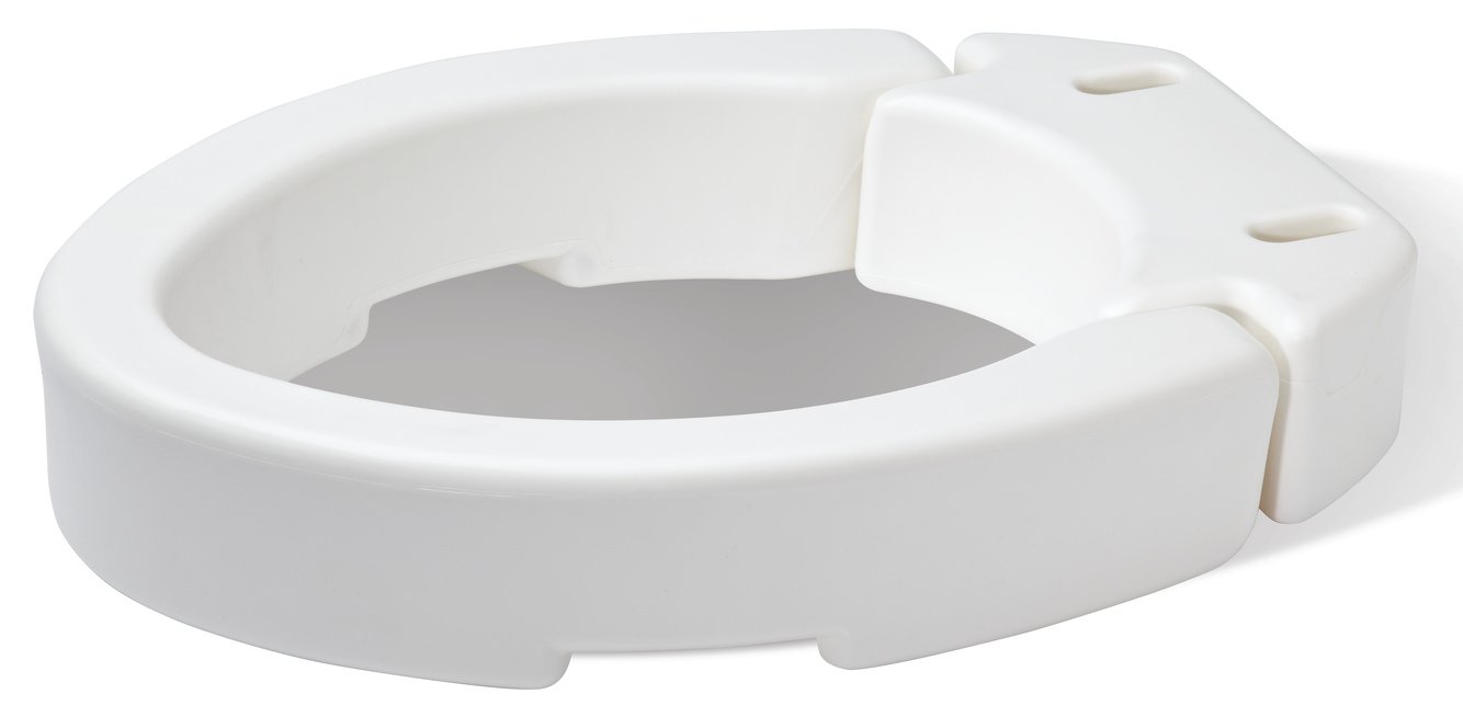 Carex Health Brands Elongated Hinged Toilet Seat Riser , New, Free