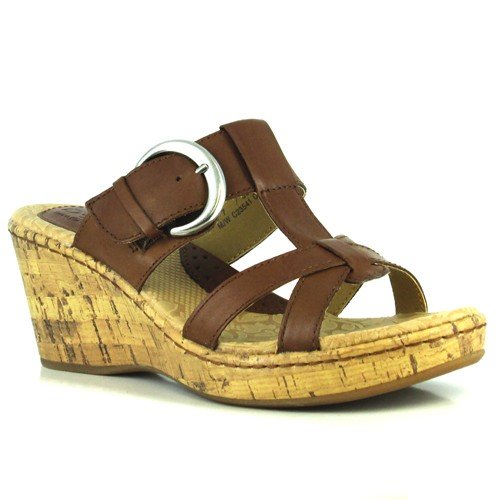 Women's B.O.C, Kinsella Wedge Sandal SADDLE BROWN 8 M
