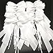 FQTANJU 30 pcs Delicate Wedding Pew End Bowknots Ribbon Bows Cars Chairs Decorations. (white)