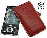 Suncase Ledertasche f&uuml;r Sony Ericsson W995 rot