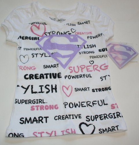  Supergirl by Nastia Fashion Tee - Size: 4 - White
