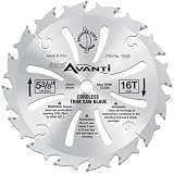 Freud TK002 Avanti 5-3/8-Inch 16 Tooth ATB Trim Saw Blade with 10mm Arbor